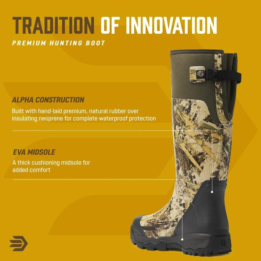 LaCrosse Alphaburly Pro 18" Hunting Boots for Men Featuring Waterproof Rubber, Adjustable Gusset, and EVA Footbed