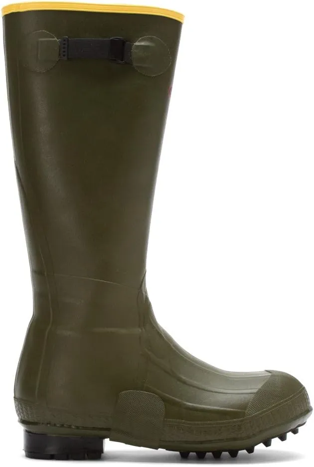 LaCrosse Burly 18?? Waterproof Work Boots for Men - 100% Waterproof Rubber, with Insulating Wool Felt Midsole and High-Traction Air-Grip Outsole