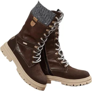 Ladmiple Ankle Boots Women Low Heel Mid Calf Side Zip Combat Boots Motorcycle Riding Military Biker Boots Dress Short Booties 2023