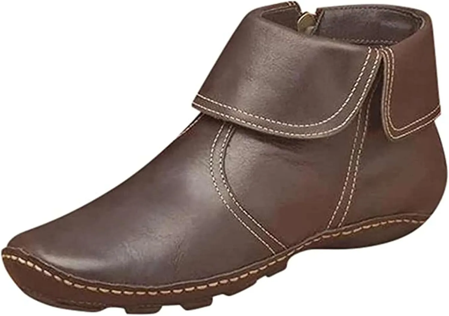 Ladmiple Cowboy Booties For Women Ankle Boots Fashion Short Cowgirl Western Retro Casual High Top Combat Walking Shoes