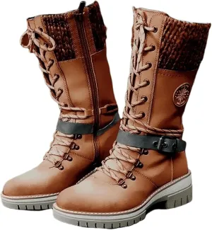 Ladmiple Fall Boots For Women 2024 Wide Calf Mid Calf Ankle Booties Side Zipper Low Heel Motorcycle Combat Riding Biker Boots