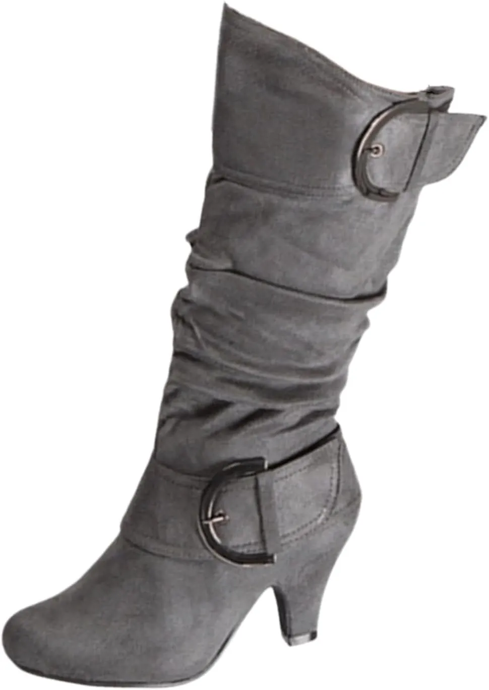 Ladmiple Fall Boots Women Knee High Wide Calf Pointed Toe Cone Heel Size Zipper Slouchy Cowboy Cowgirl Western Boots