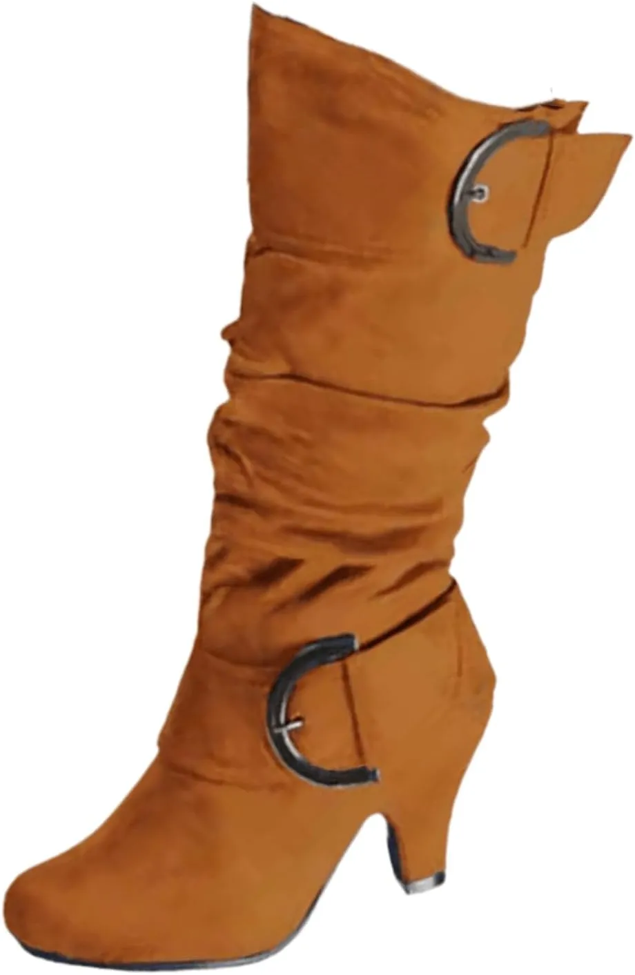 Ladmiple Fall Bo_ots Women Wide_Calf Knee_High Bo_ots Sexy Cone he_el Zipper Fashion Elegant Slouchy Cowboy Cowgirl Bo_ots