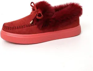 Ladmiple Winter Boots For Women Wide Width Snow Boots Comfortable Slip on Fur Lined Cold Weather Warm Ankle Booties