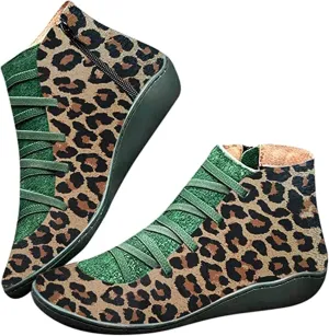 Lausiuoe Boots For Women Ankle Booties Flat Short Western Boots Lady Casual Dressy Elegant Booties Fashion Boot Pull-On