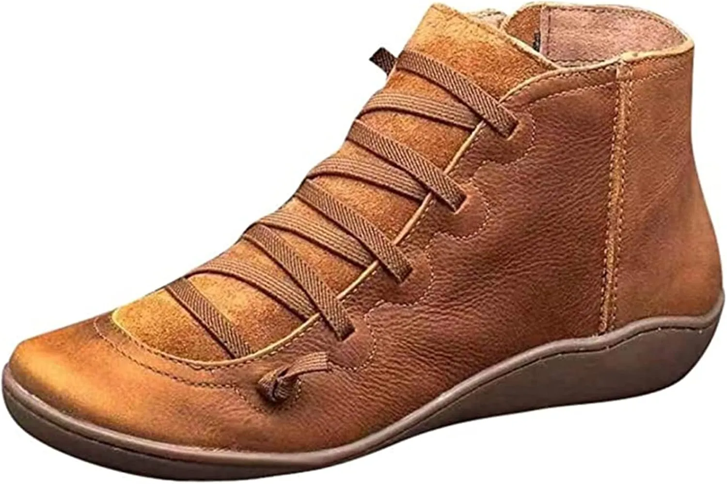 Lausiuoe Boots For Women Ankle Booties Sexy Low Heels Western Ankle Boots Casual Dressy Wide Width Elegant Flat Booties