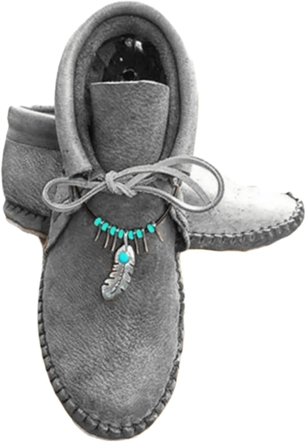 Lausiuoe Boots For Women Ankle Booties Western Fashion Short Booties Casual Dressy Flat Shoes Fashion Retro Boot Pull-On