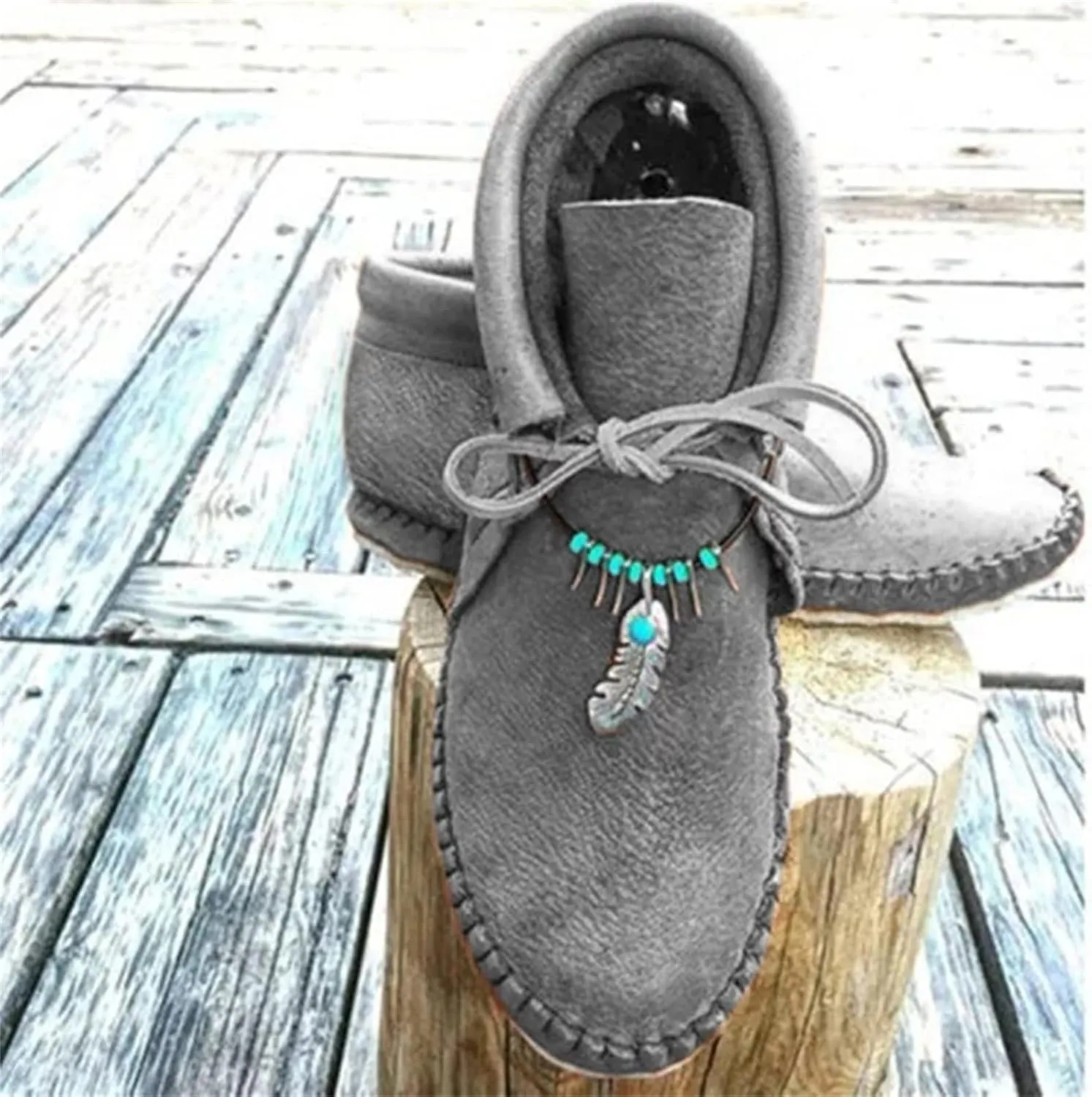 Lausiuoe Boots For Women Ankle Booties Western Fashion Short Booties Casual Dressy Flat Shoes Fashion Retro Boot Pull-On