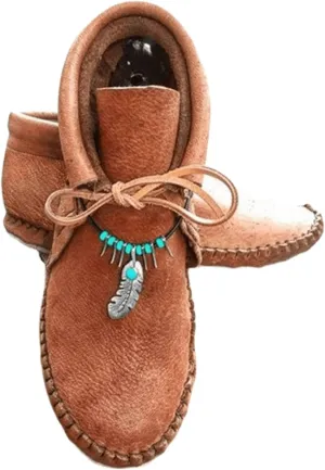 Lausiuoe Boots For Women Ankle Booties Western Fashion Short Booties Casual Dressy Flat Shoes Fashion Retro Boot Pull-On