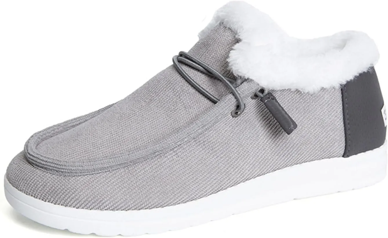 Lausiuoe Winter Boots For Women 2022 With Fur Fluffy Fuzzy Ankle Booties Soft Outdoor Shoes Fashion Casual Walking Shoes