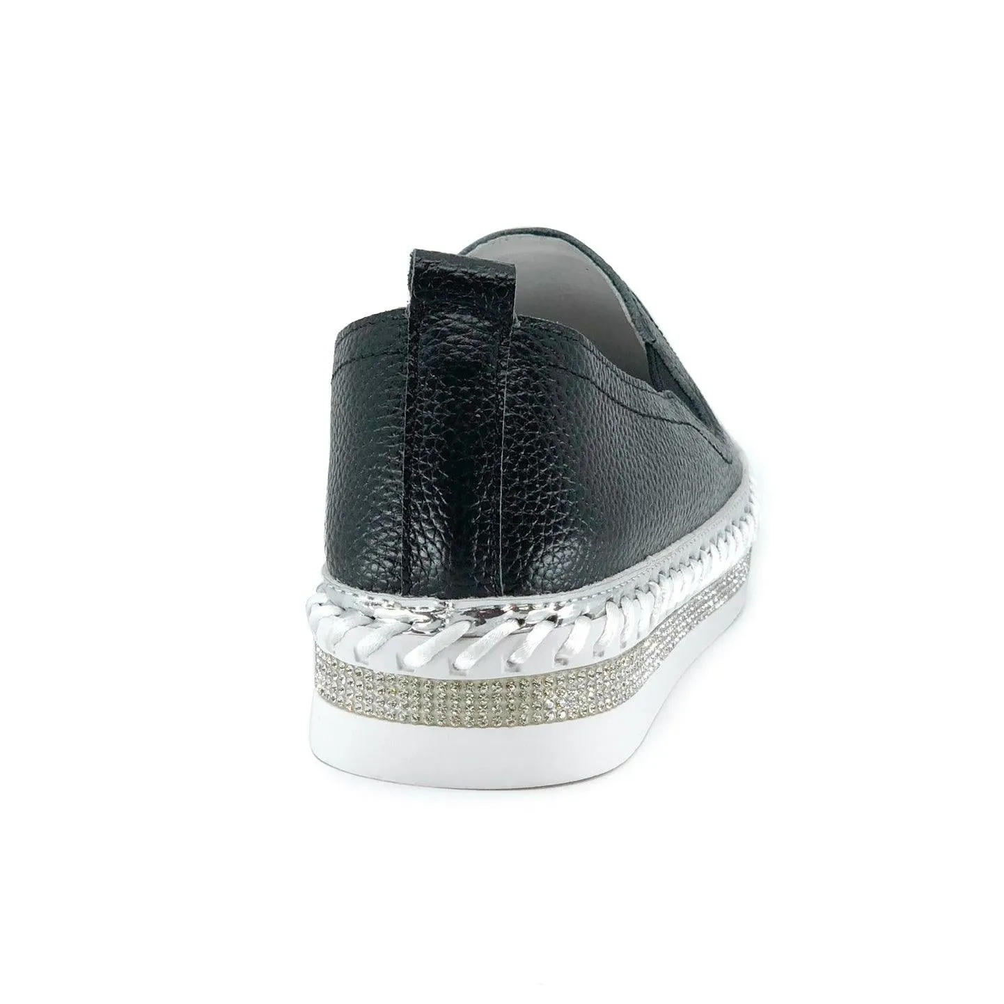 Leather Bling Sneakers