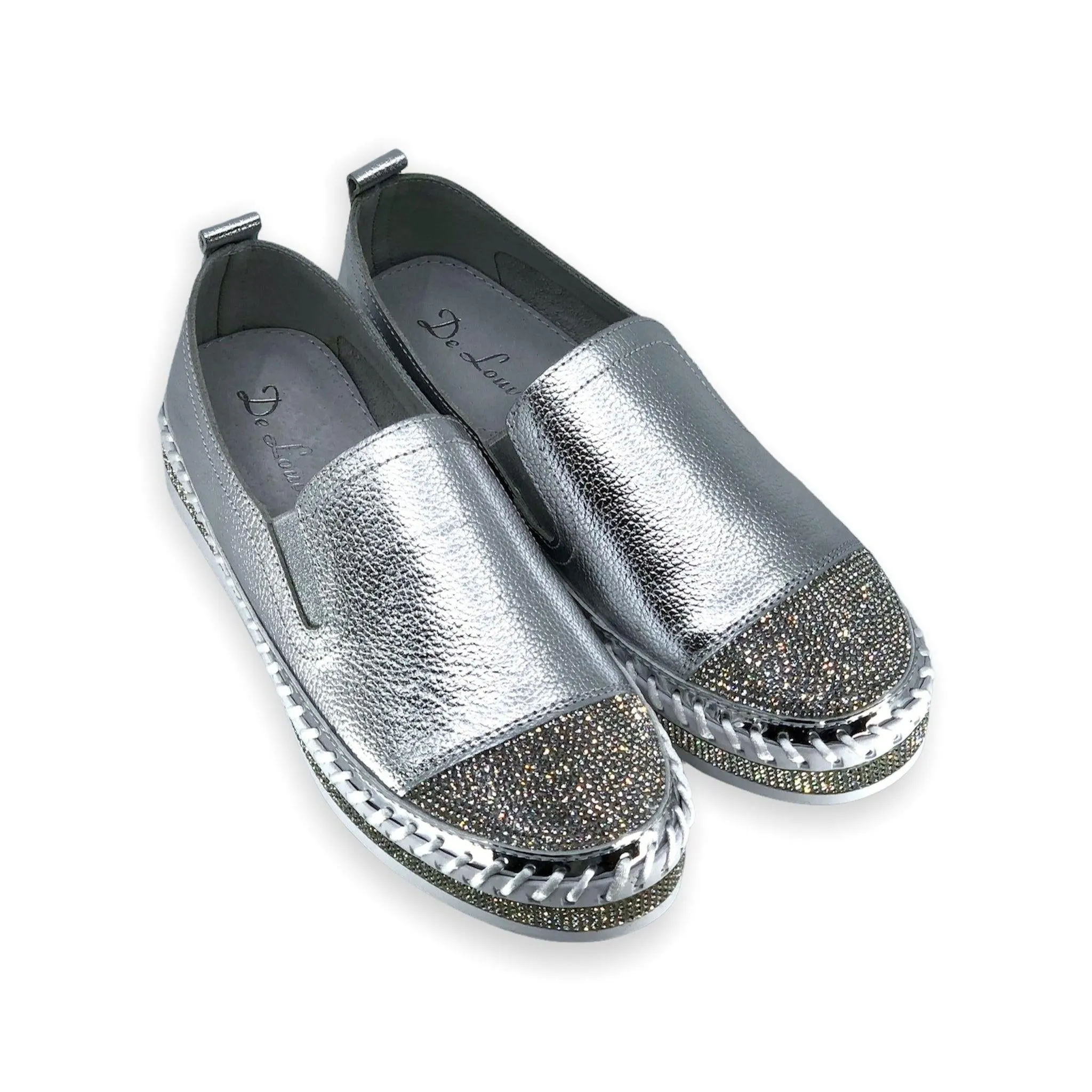 Leather Bling Sneakers