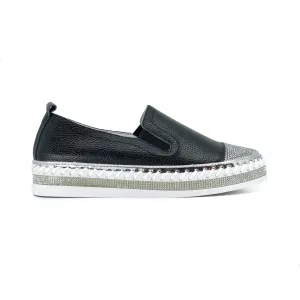 Leather Bling Sneakers