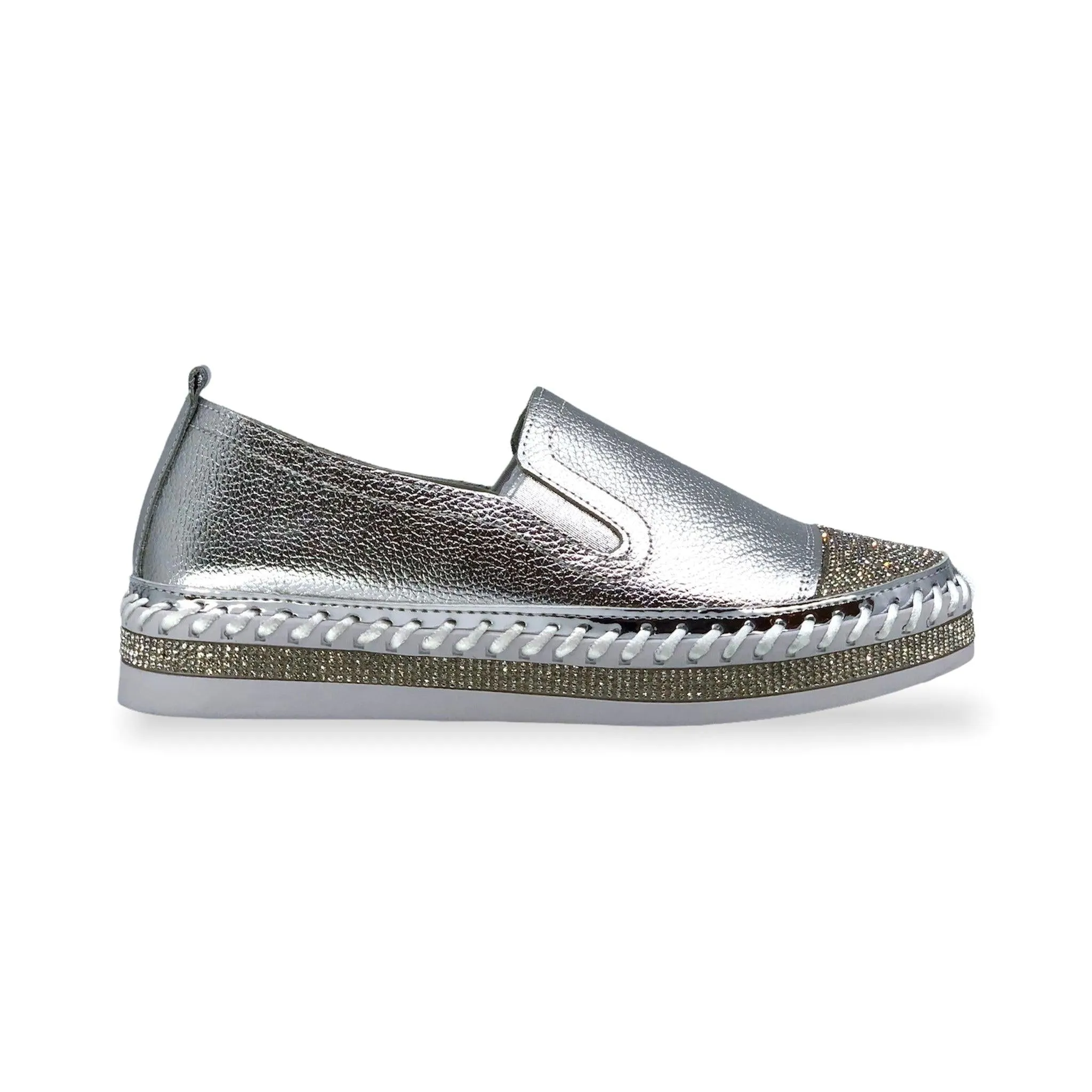 Leather Bling Sneakers