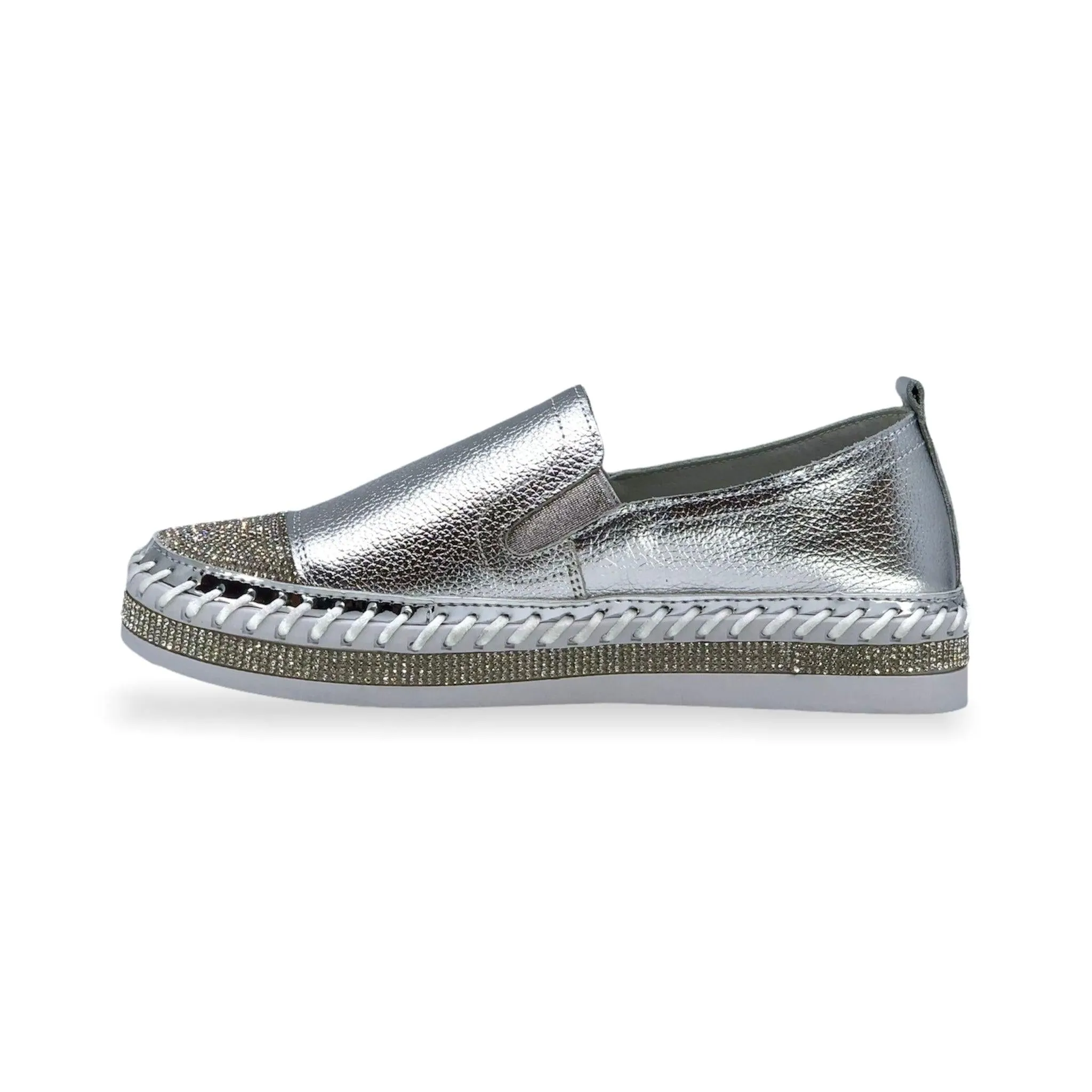 Leather Bling Sneakers
