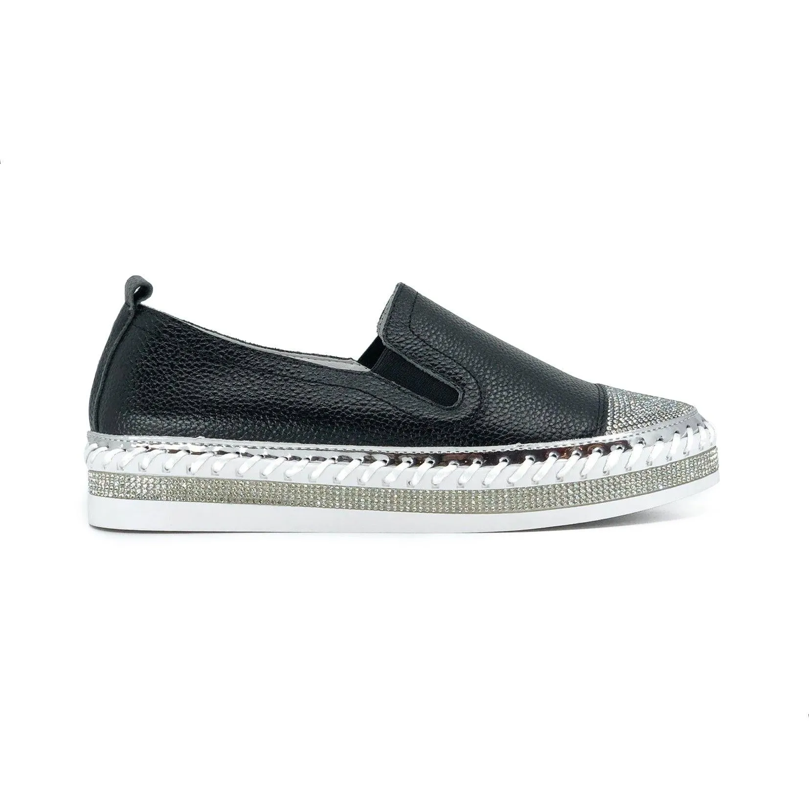 Leather Bling Sneakers