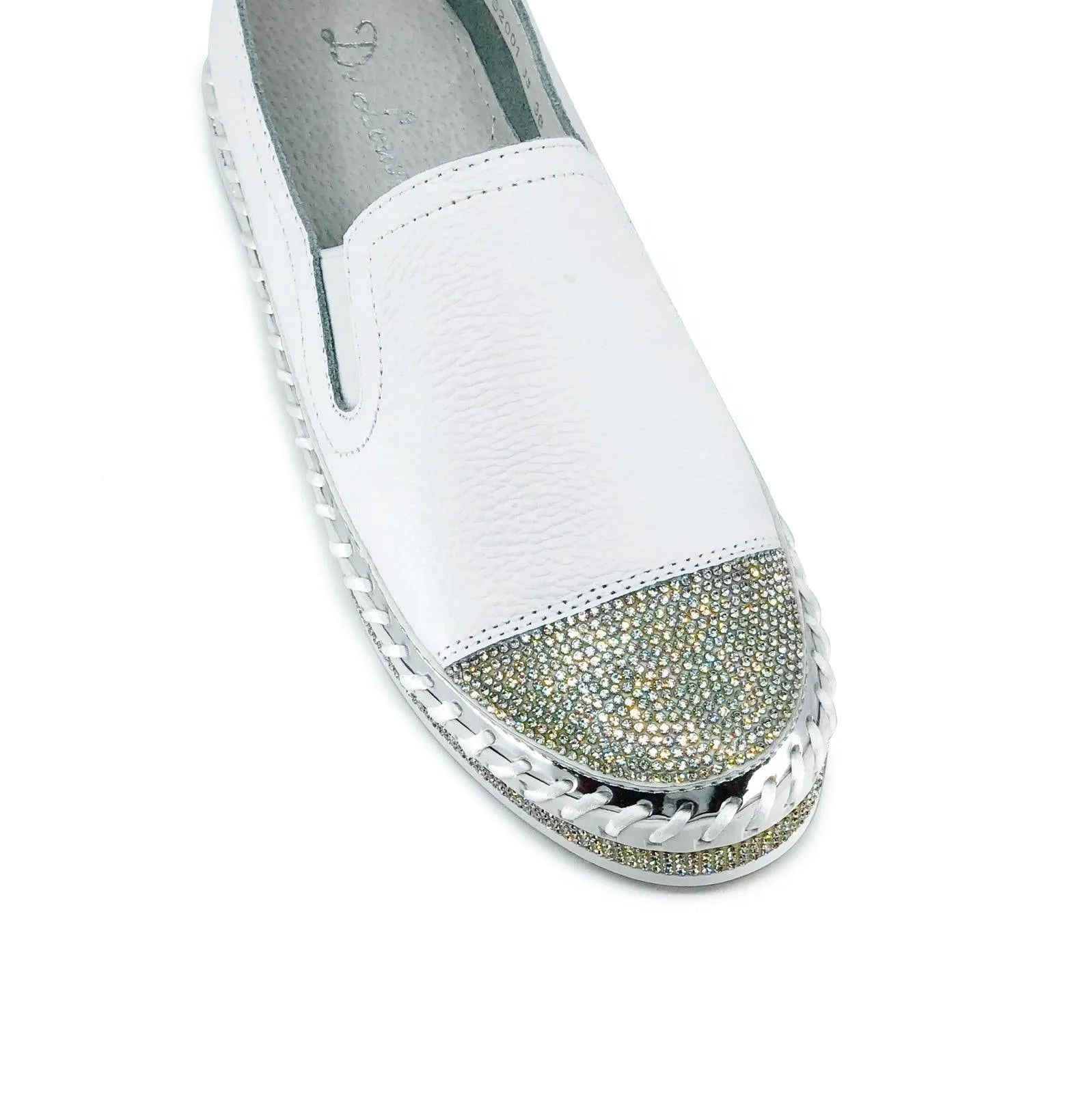 Leather Bling Sneakers