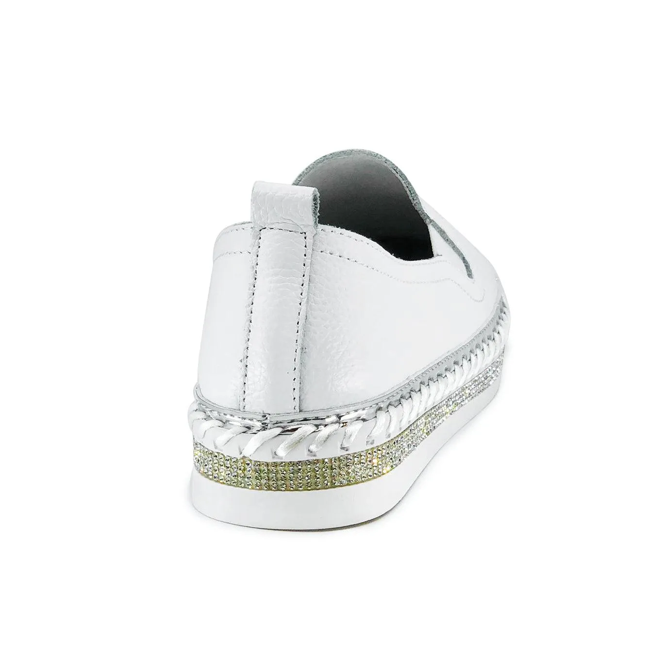 Leather Bling Sneakers