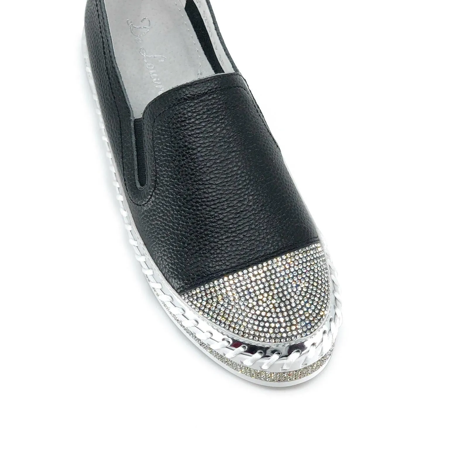 Leather Bling Sneakers