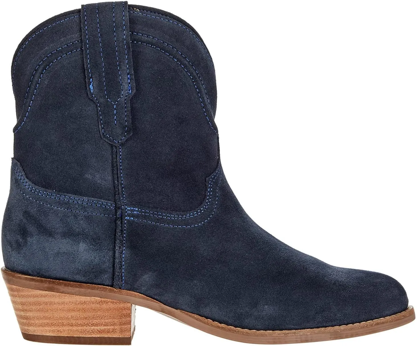 LEHOOR Women Cowboy Western Ankle Boots Pointed toe Low Stacked Heel Cowgirl Booties V Cut Retro Slouch 2 Inch Chunky Block Heel Slip On Short Dress Boots Wide Calf Casual Winter 4-11 M US
