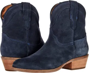 LEHOOR Women Cowboy Western Ankle Boots Pointed toe Low Stacked Heel Cowgirl Booties V Cut Retro Slouch 2 Inch Chunky Block Heel Slip On Short Dress Boots Wide Calf Casual Winter 4-11 M US