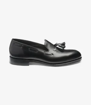 LOAKE RUSSELL BLACK LOAFER LEATHER SOLE F-MEDIUM