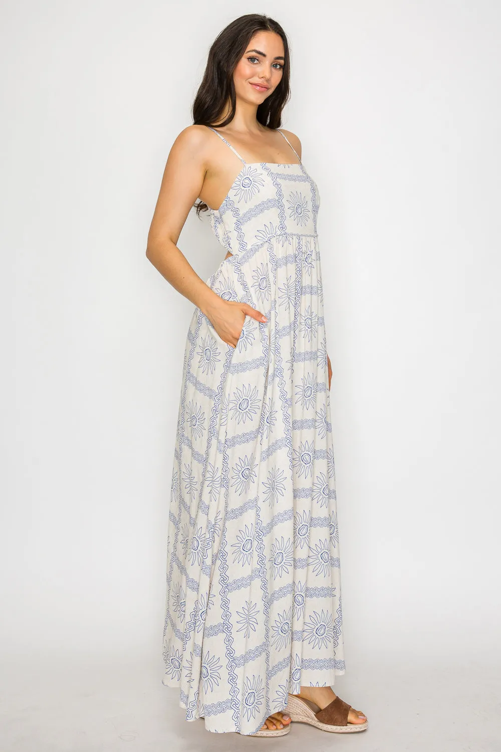 Mediterranean Glow Maxi Dress