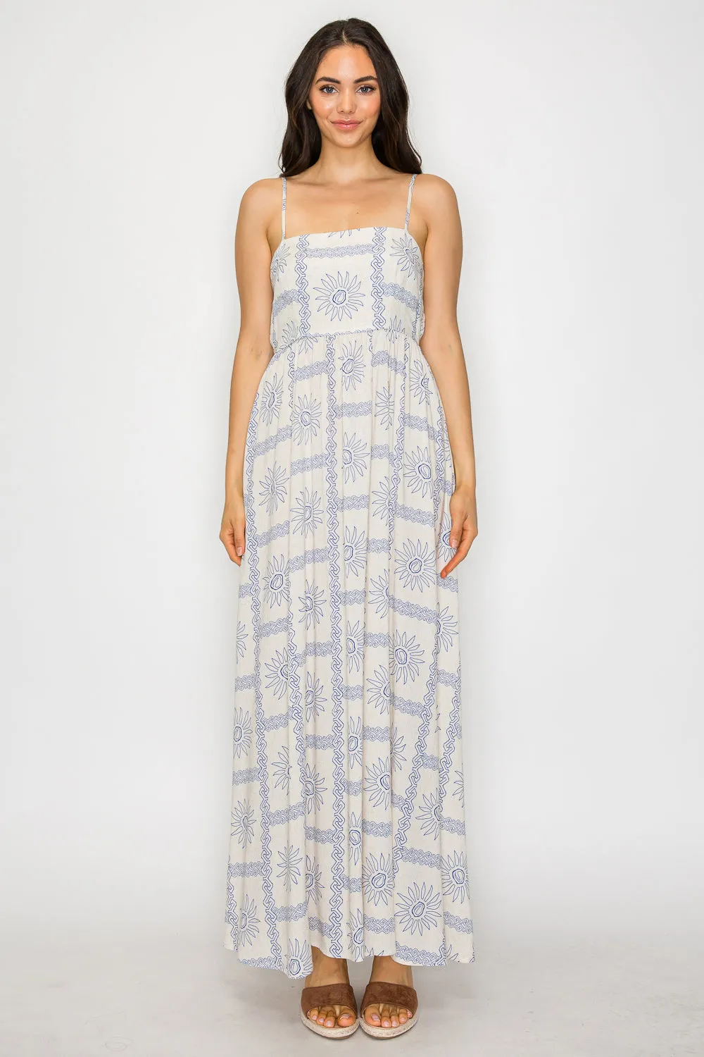 Mediterranean Glow Maxi Dress