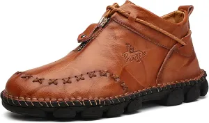 Men's Boots Leather Casual Work Hiking Shoes Chelsea Chukka Stylish Retro Classic