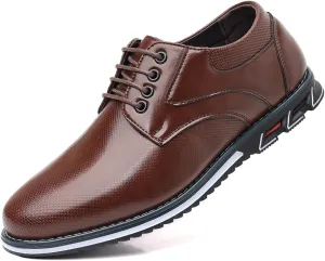 Men's Casual Dress Shoes Comfort Soft Men Oxfords Fashion Dress Business Derby Shoes Orthopedic Leather Shoes Walking Shoes