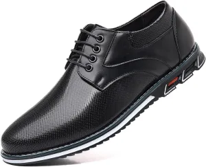 Men's Casual Dress Shoes Comfort Soft Men Oxfords Fashion Dress Business Derby Shoes Orthopedic Leather Shoes Walking Shoes