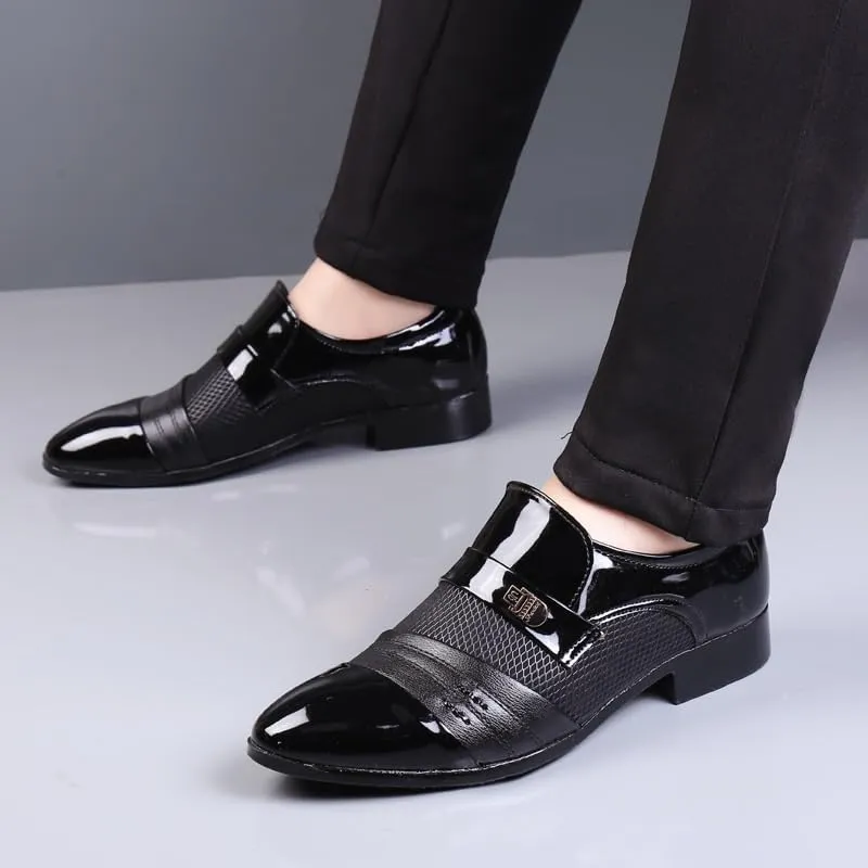 Men's Fashion Orthopedic Shoes Fashion Square Toe Lace Up Lug Sole Business Office Shoes Comfortable Dress Shoes