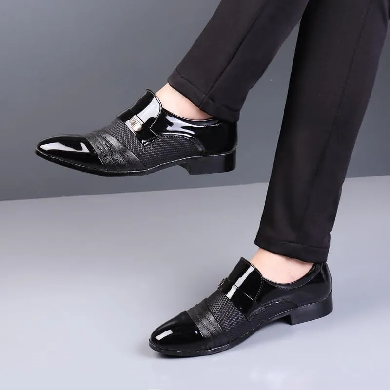 Men's Fashion Orthopedic Shoes Fashion Square Toe Lace Up Lug Sole Business Office Shoes Comfortable Dress Shoes