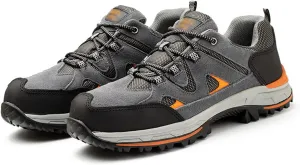 Men's Hiking Shoes, Ladies Hiking Shoes, Work Shoes, Anti-Smashing, Anti-Wearing, Non-Slip, Shock-Absorbing, Soft (Color : Gris, Size : 7)
