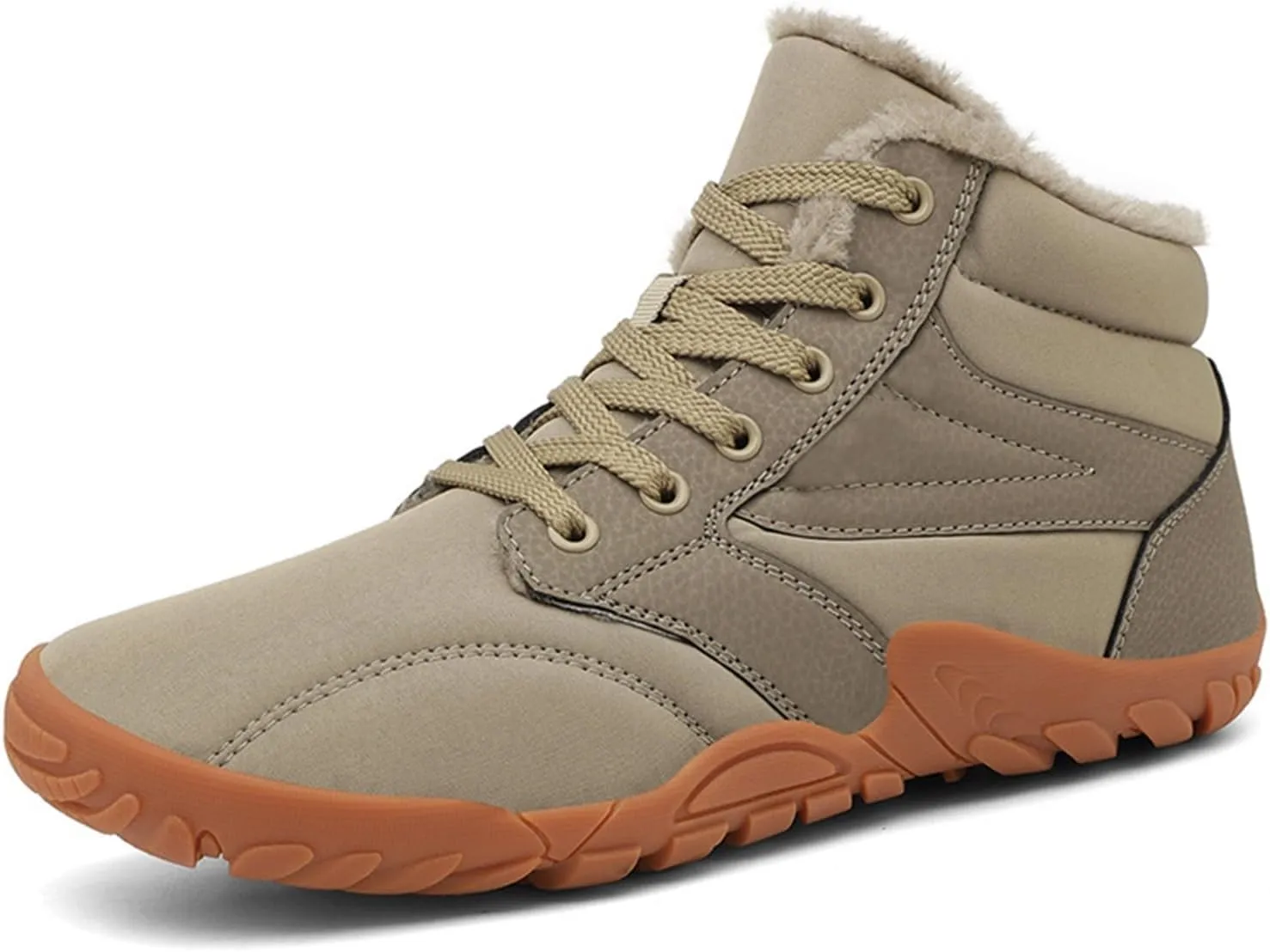 Men's Lace Up Hiking Shoes Barefoot Shoes Winter Wide Toe Barefoot Hiking Shoes Boots Non-Slip Waterproof Outdoor Running Boots Sneakers Ankle Boots For Men