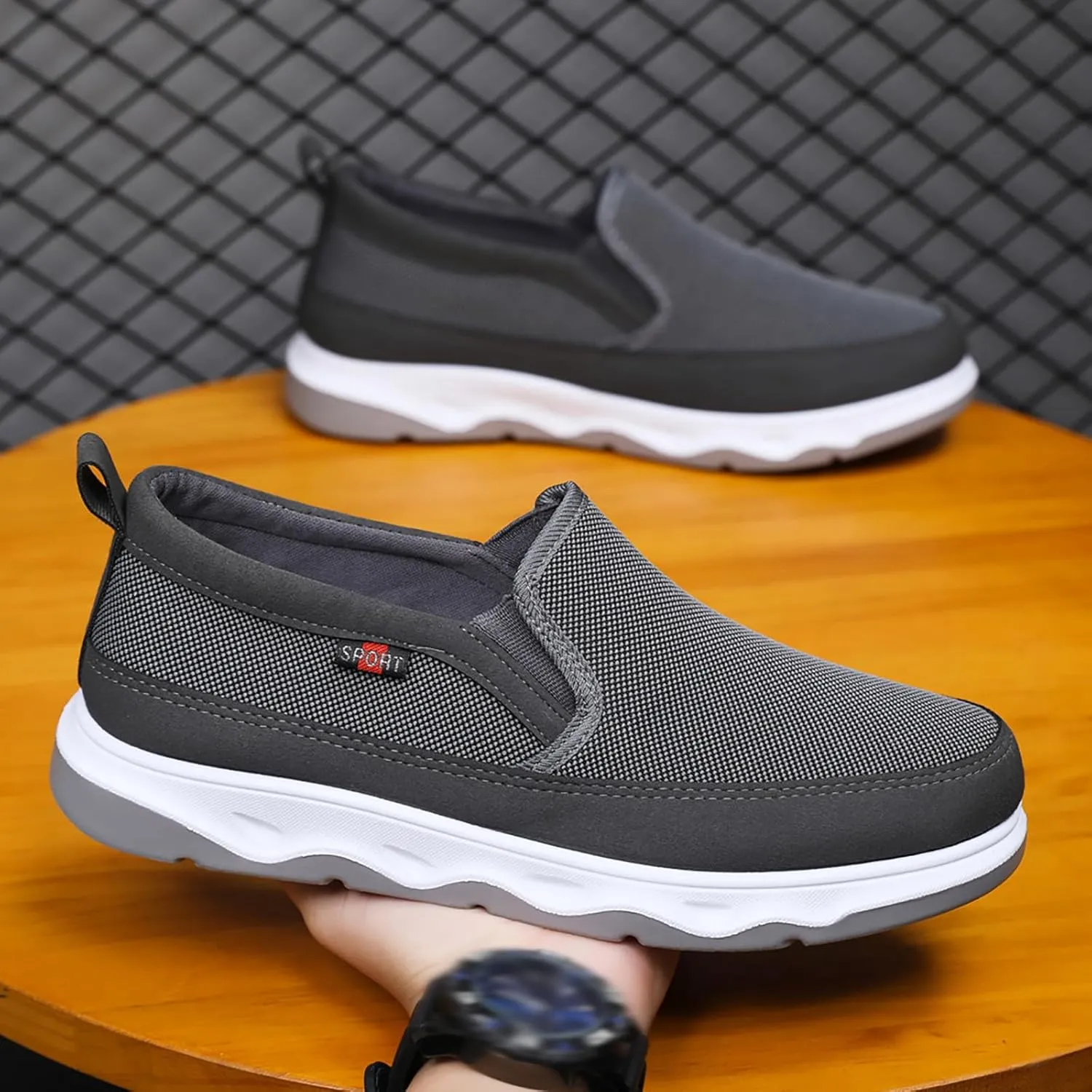 Mens Slip on Shoes Mens Athletic Shoes Slip on Shoe for Men Sneaker for Men Breathable Mesh Sneaker
