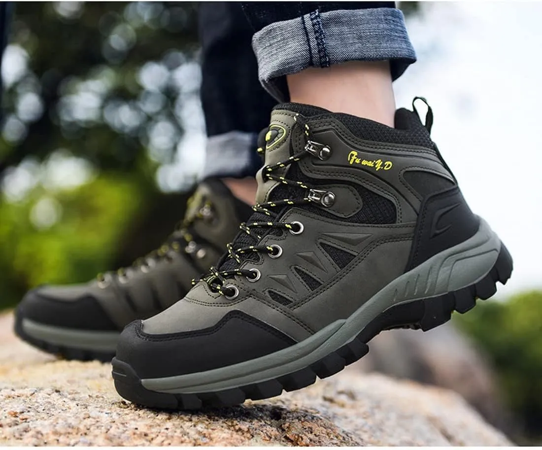 Mens Waterproof Walking Shoes Quick Drying Hiking Footwear Outdoor Shoes Rubber Sole Camping Hiking