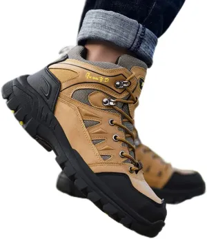 Mens Waterproof Walking Shoes Quick Drying Hiking Footwear Outdoor Shoes Rubber Sole Camping Hiking