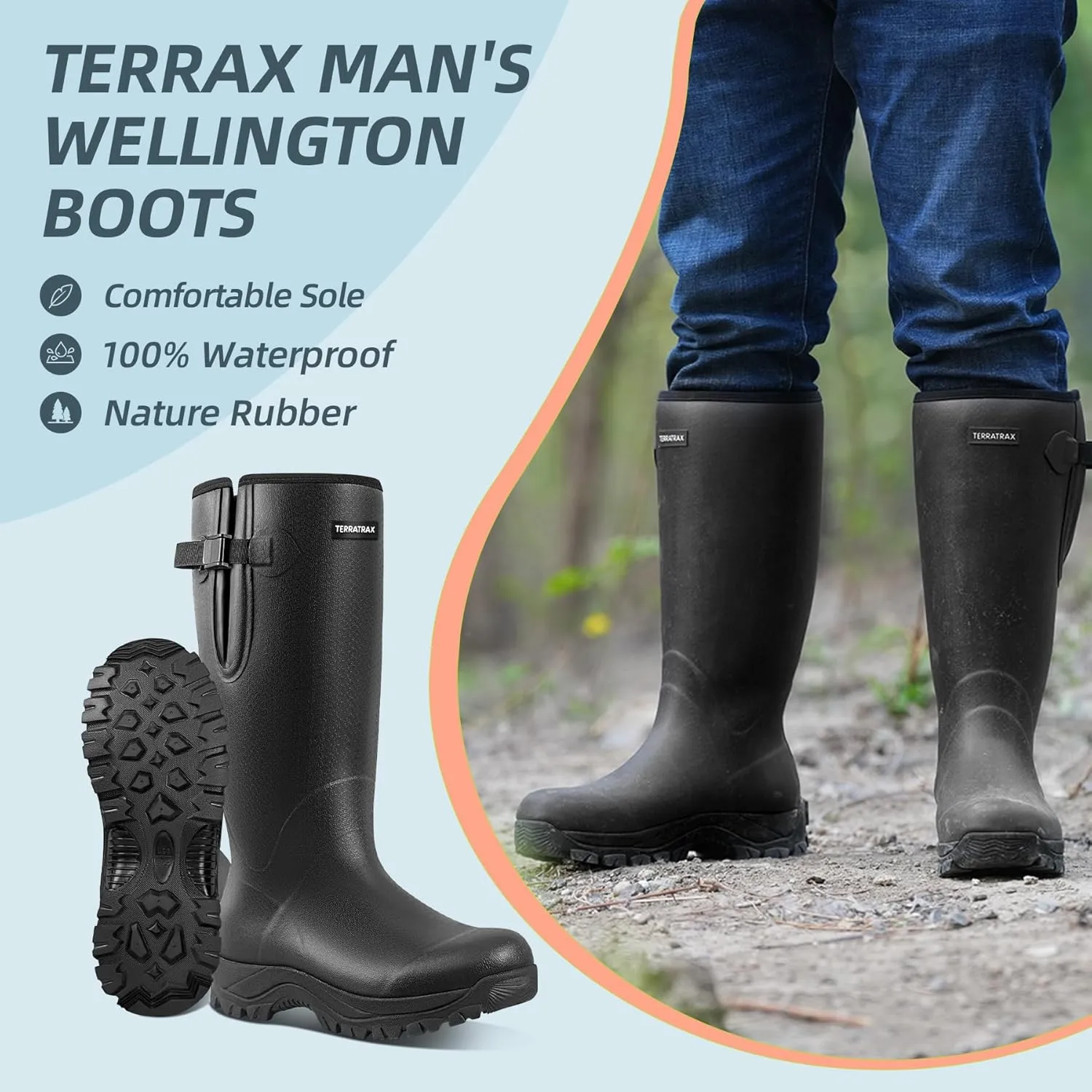 Men??s Wellington Shoes Waterproof Insulated Hunting Rubber Boots ?C Combining durability and elegance. Ideal for various occasions. Step out in confidence All season