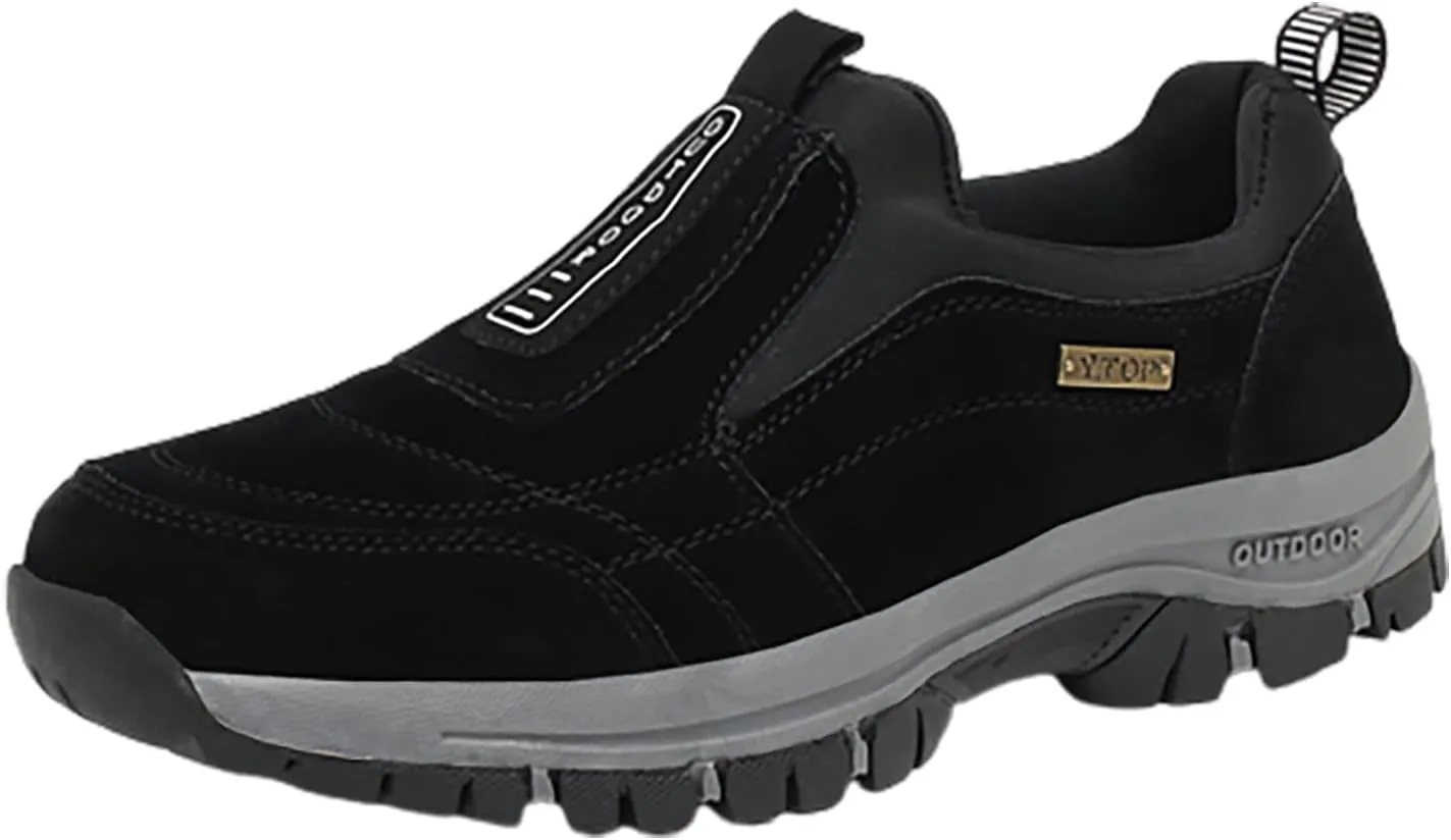Men's Wide Hiking Shoes Lightweight Walking Shoes Waterproof Work Shoes for Outdoor Trailing Trekking Camping