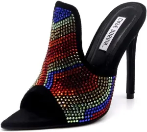 Michelle parker Cape Robbin Crystalize Open Toe Dress Pump - Black