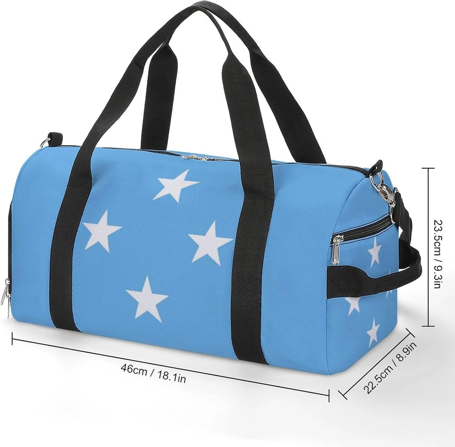 Micronesia Flag Gym Bag for Boys Girls with Shoe Compartment and Wet Pocket