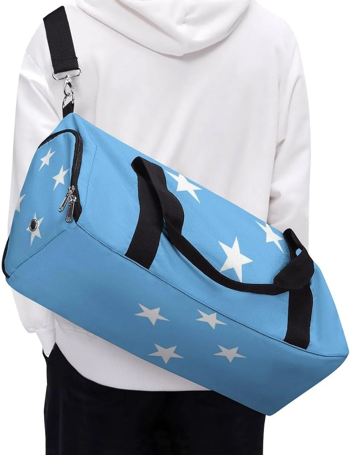 Micronesia Flag Gym Bag for Boys Girls with Shoe Compartment and Wet Pocket