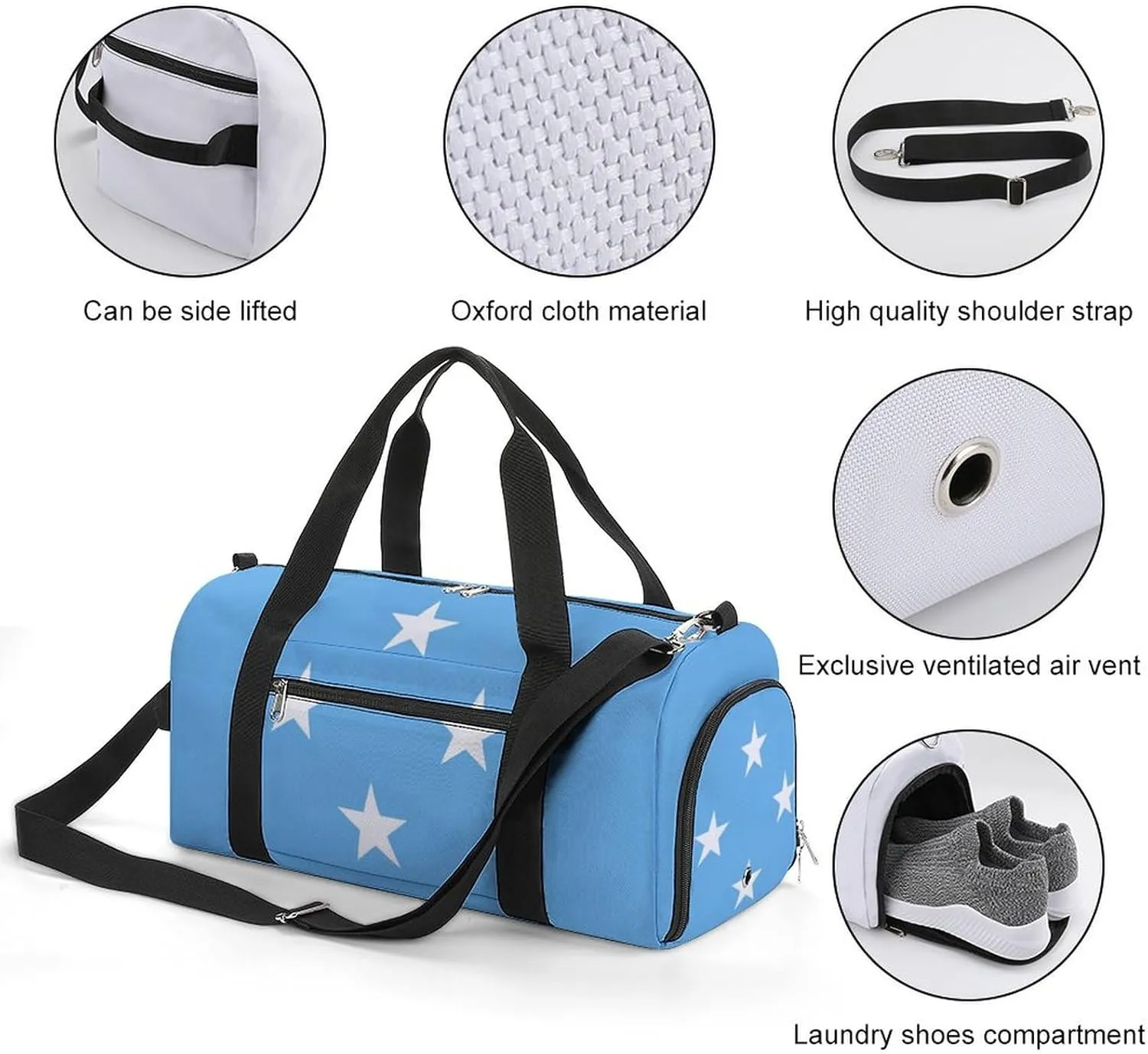 Micronesia Flag Gym Bag for Boys Girls with Shoe Compartment and Wet Pocket