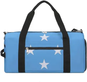 Micronesia Flag Gym Bag for Boys Girls with Shoe Compartment and Wet Pocket
