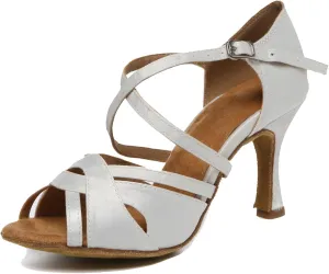 Minishion Womens Ankel Strap Latin Salsa Dance Shoes Wedding Evening Sandals