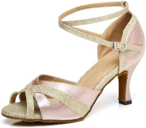 Minishion Womens Ankel Strap Latin Salsa Dance Shoes Wedding Evening Sandals