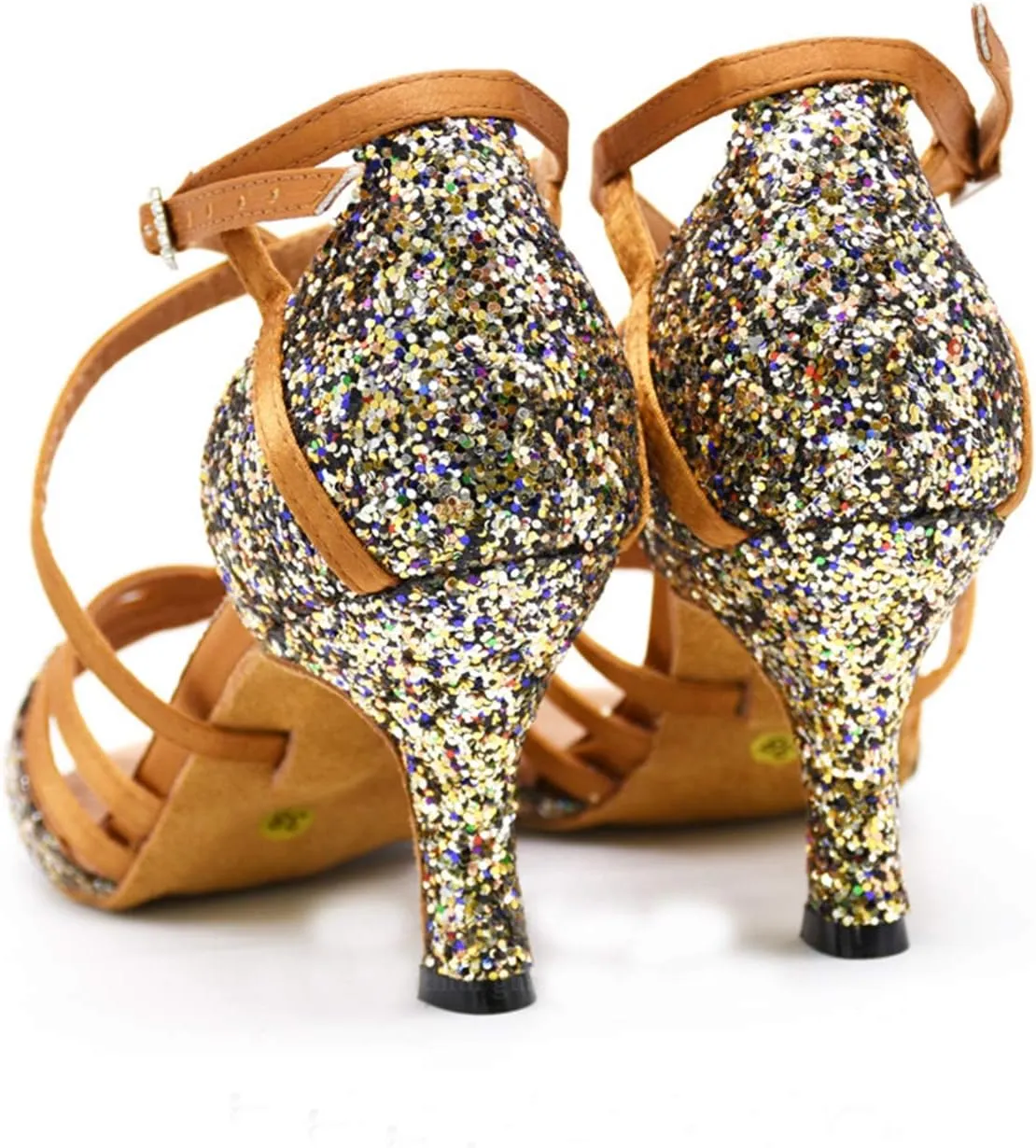 Minishion Women's Fashion Latin Colorful Dance Shoes Evening Sandals