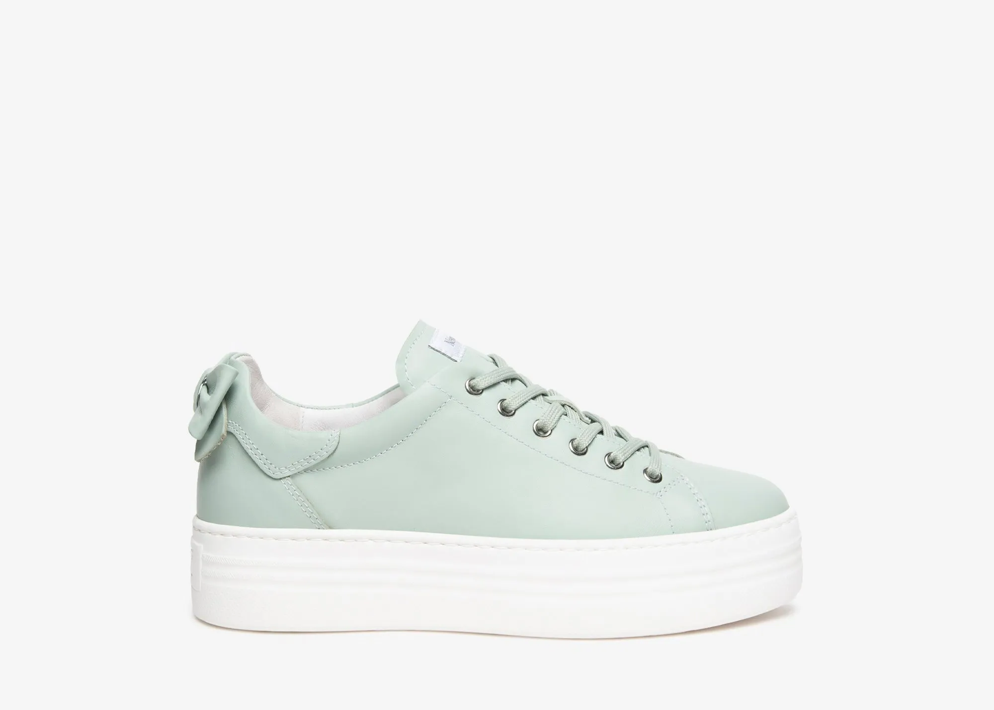 NeroGiardini Sage Green Platform Trainer|E406520D53