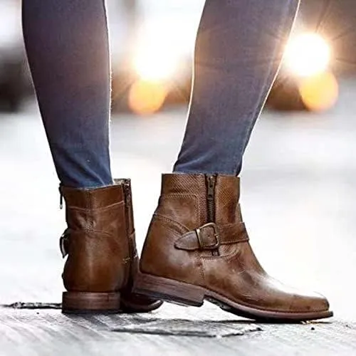 New Mens Chelsea Boot PU Buckle With Zipper Monk Belt Slip On Non Slip Wearable Waterproof Anti-slip Dress Fashion Pull On